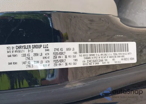 2014 Chrysler Town & Country Touring z USA, uszkodzony, nr VIN 2C4RC1BG0ER132400